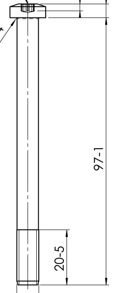 Torxbout - M8x97 mm
