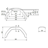 Stema Anhänger-Kotflügel (Links/Rechts, Material: Kunststoff)