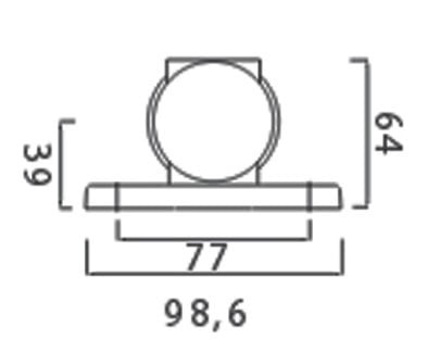 Aspock Superpoint 3 LED - links/rechts - weiß/orange/rot - 1 Meter Flachkabel