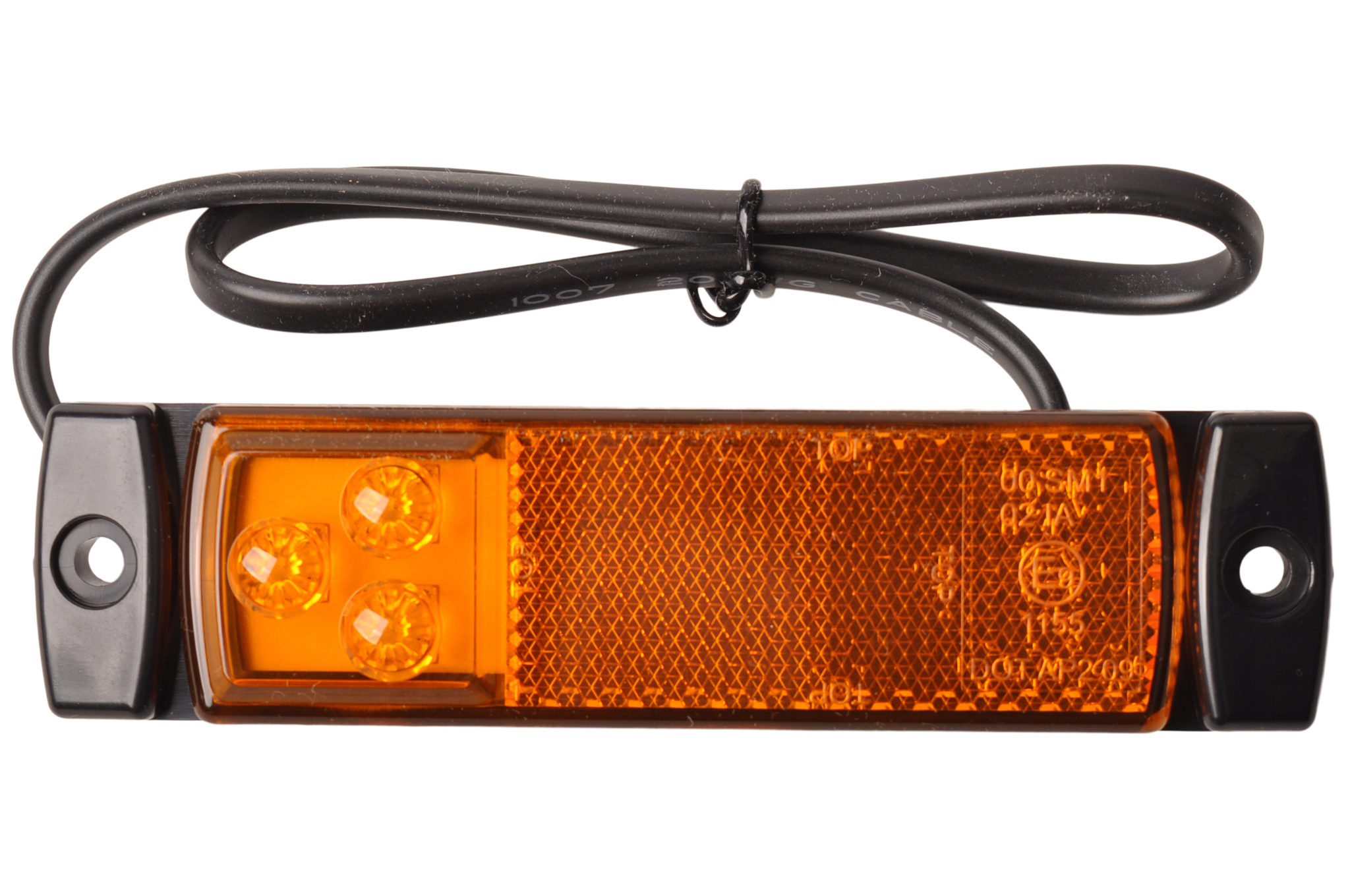 Seitenpositionsleuchte Orange LED 12/24V 126x30mm - Anhängershop
