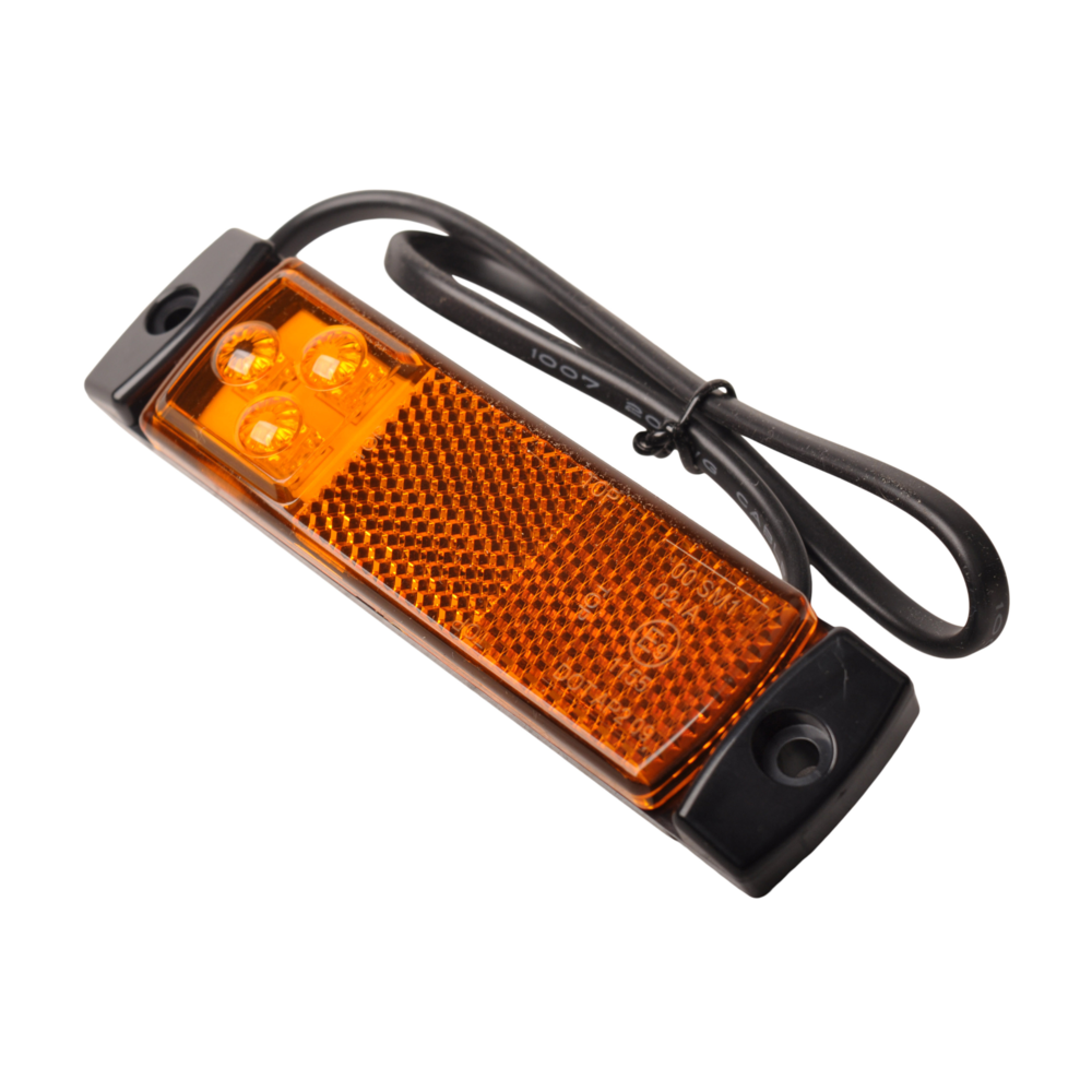 Seitenpositionsleuchte Orange LED 12/24V 126x30mm - Anhängershop