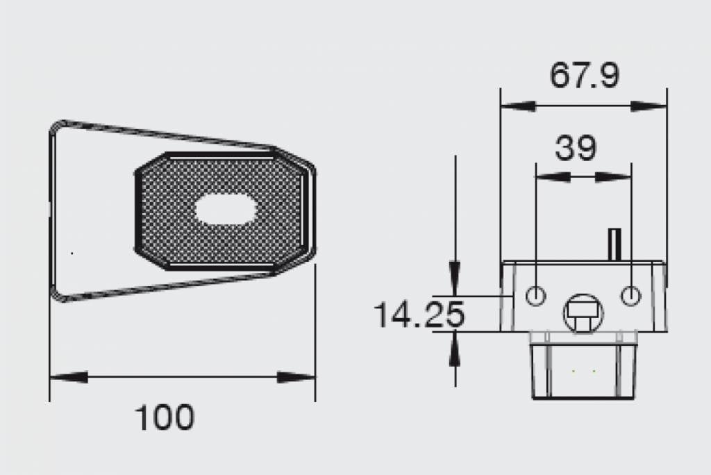 Flexipoint LED 50 cm DC-Kabel auf Halterung
