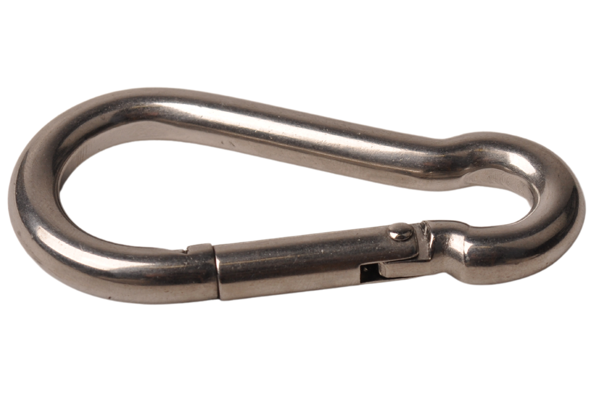Karabinerhaken aus Edelstahl 80x8 mm - Ösendurchmesser 12 mm