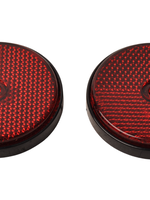 Cantonal Roter Reflektor 60 mm Schraublöcher rund - 2 Stück