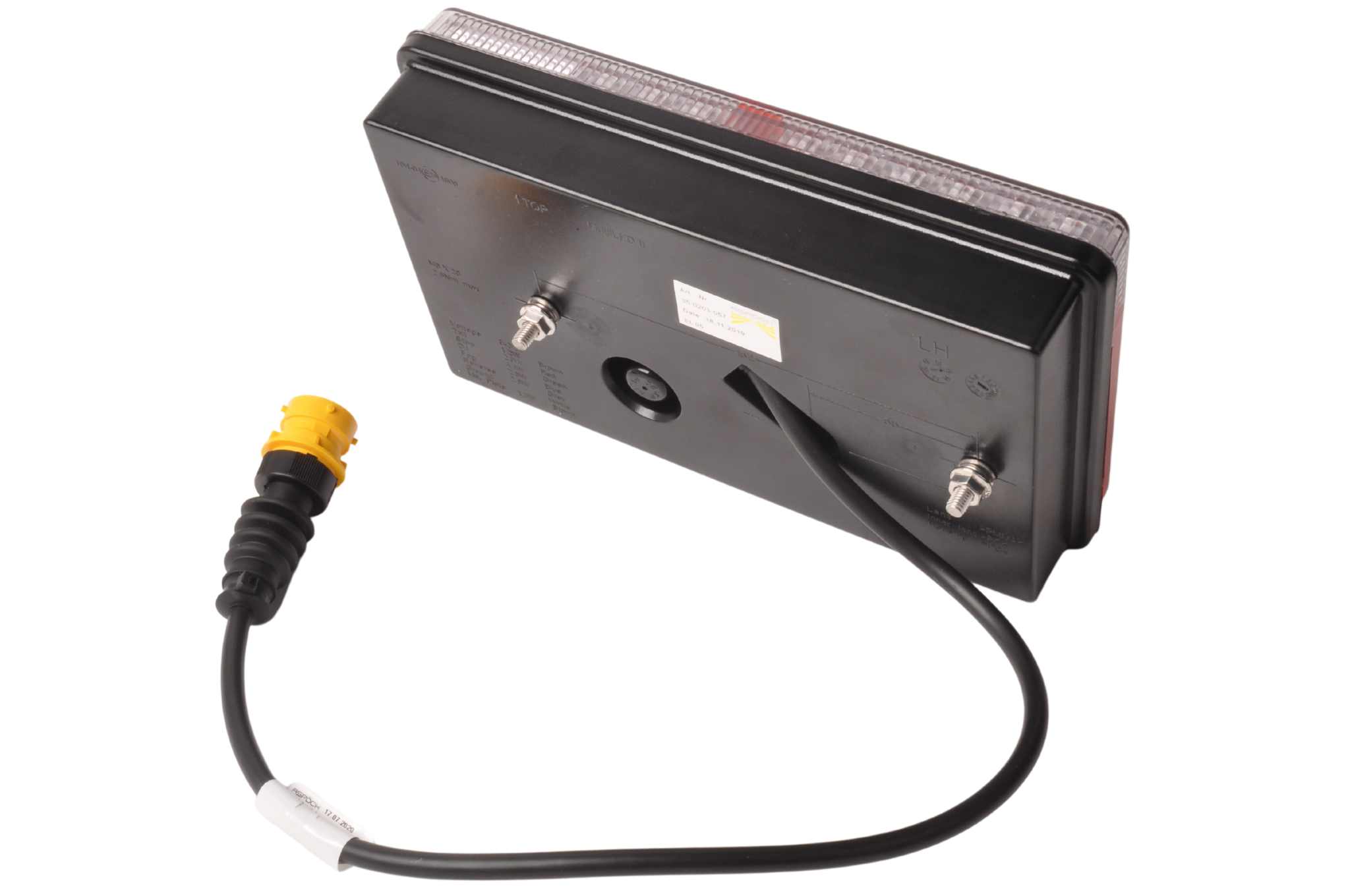 Aspock MultiLED 2 Rückleuchte links 240x140x54 mm - Voll-LED - 8-poliger Stecker mit 50 cm Kabel