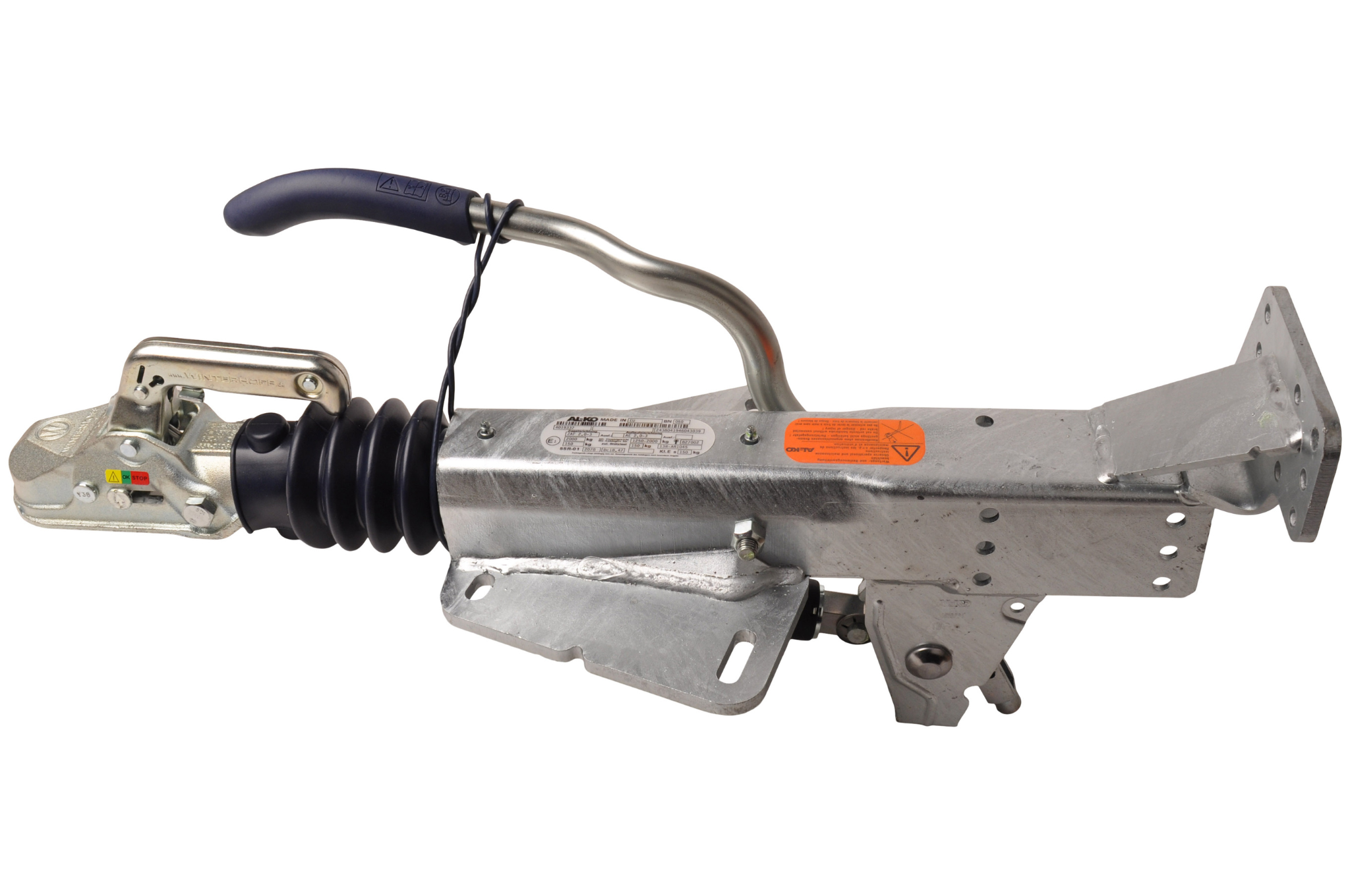 BPW Auflaufeinrichtung für Anhänger ZAF2,0-3 - 2000 kg maximale Zuglast - Aufbau - inklusive Stützradhalterung – Auflaufbremse