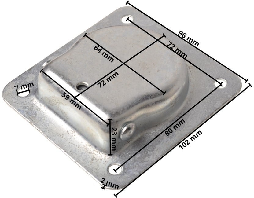 Versenkbare Zurrmulde Zurröse einfach 102x96 mm
