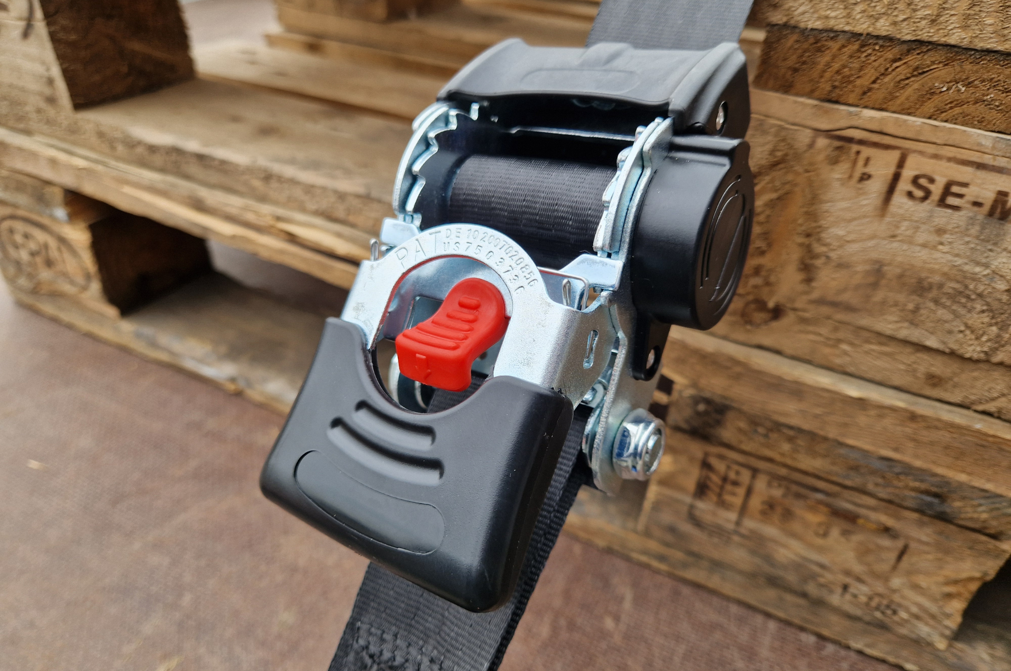 Automatisch aufrollender Spanngurt 180x5 cm - mit S-Haken und Sicherungsfeder - 1500 kg - Set mit 2 Stück