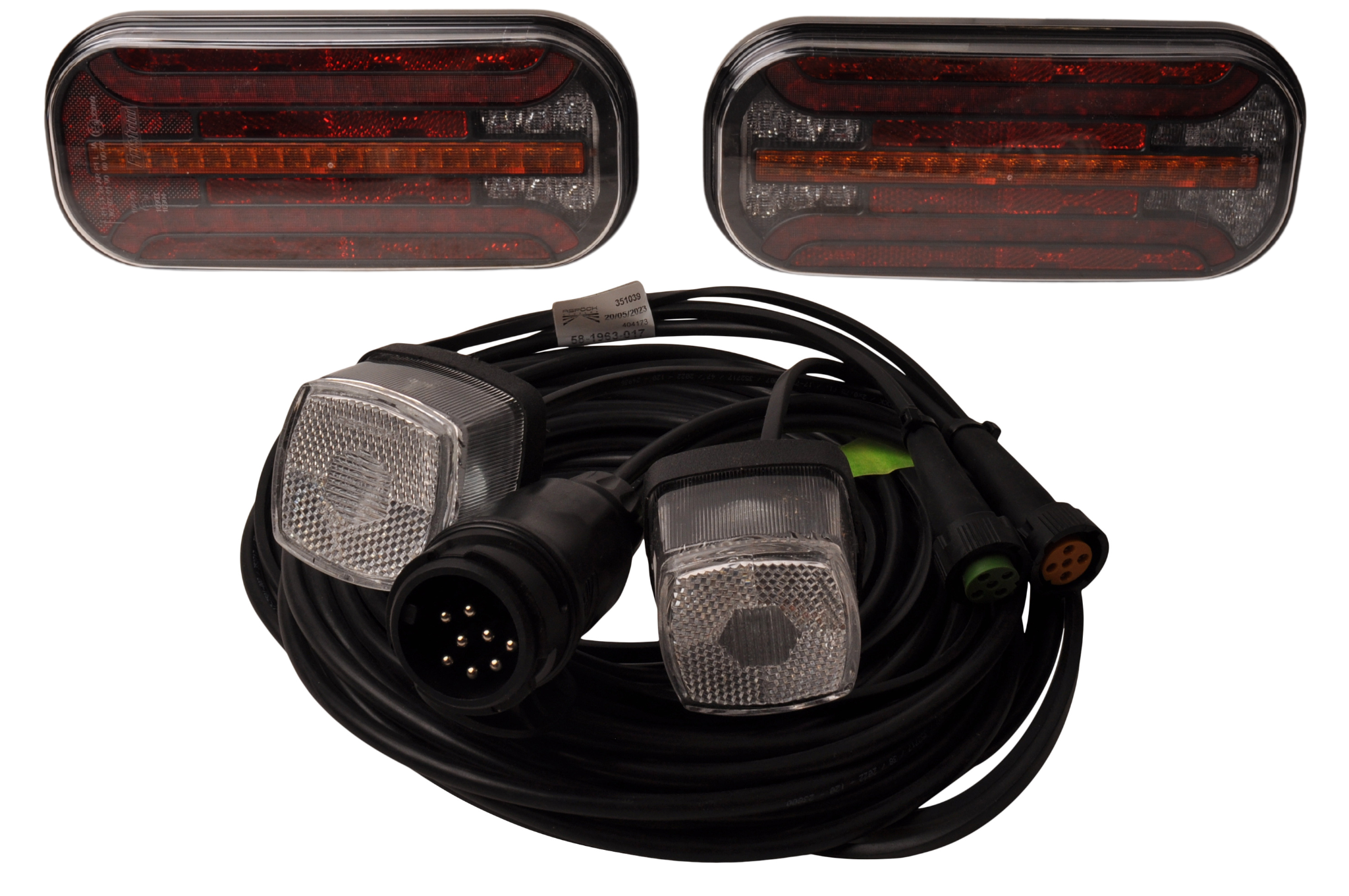 Fristom FT-230 - LED Rückleuchten Set mit Breitenbeleuchtung - 13-polig - inklusive dynamischer Blinker - wählen Sie das gewünschte Hauptkabel