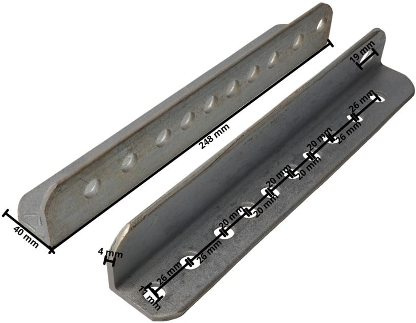 Stützen für Kielrolle lang 24,5 cm (pro Satz)