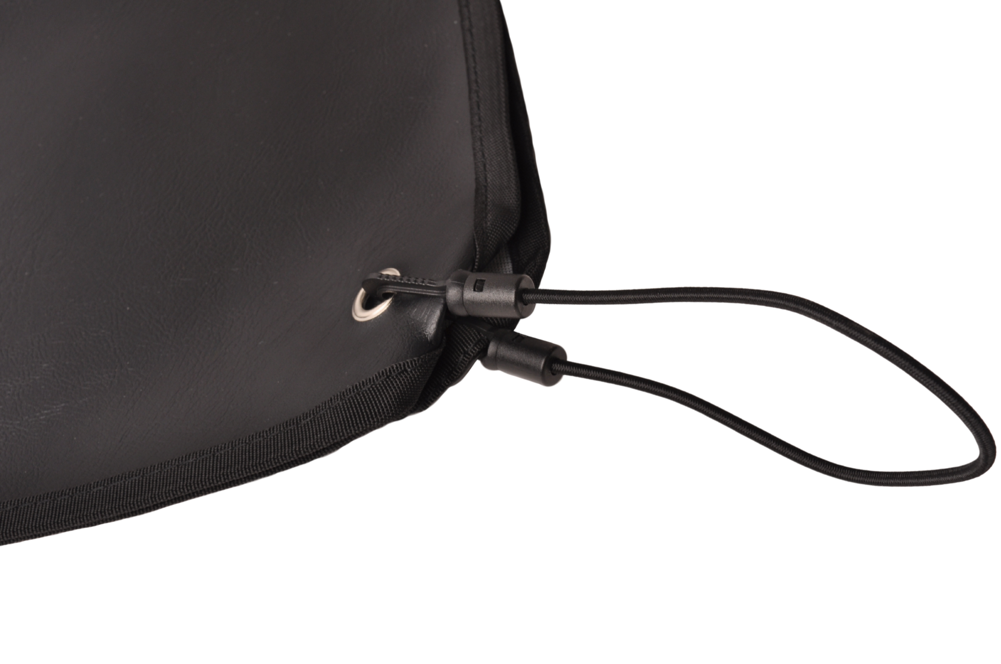 Schwarze Deichselabdeckung 87x55 cm – PU-Material – inklusive Gummizug