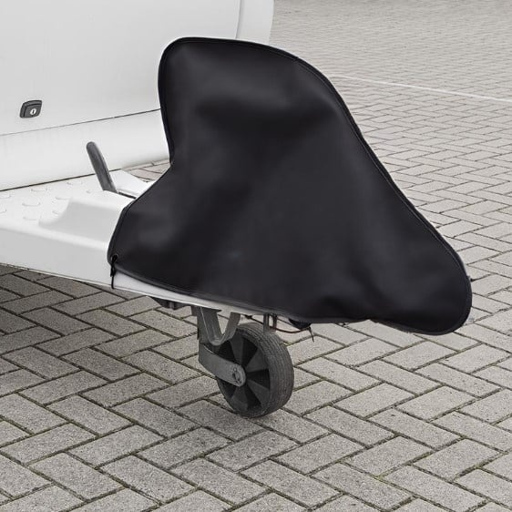 Schwarze Deichselabdeckung 87x55 cm – PU-Material – inklusive Gummizug