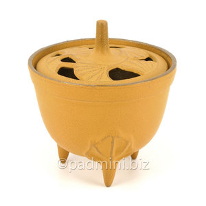 Iwachu Cast Iron Incense Burner Ochre