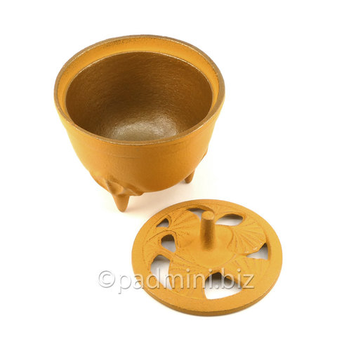 Iwachu Japanese Cast Iron Incense Burner Ochre