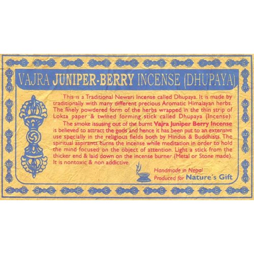 Nature's Gift Vajra Juniper-Berry Nepali Rope Incense