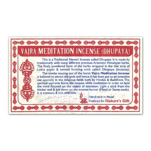 Nature's Gift Vajra Meditation Nepali Rope Incense