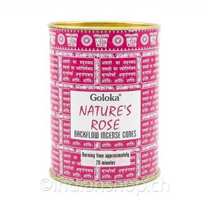 Goloka Goloka Nature's Rose Rückfluss Räucherkegel
