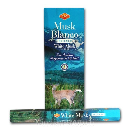 Sandesh White Musk 20 Stäbchen - Weisser Moschus - SAC Agarbathi