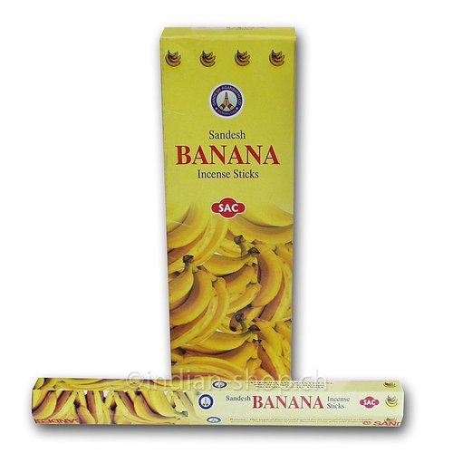 Sandesh Banana 20 Stäbchen - Banane - SAC Agarbathi