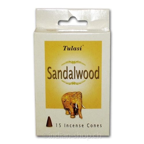 Tulasi Sarathi Sarathi Sandalwood 15 Räucherkegel - Sandelholz