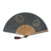 Chinese Hand Fan Wood & Silk