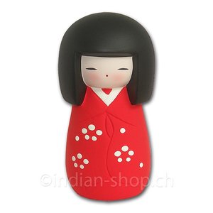 Kokeshi-Puppe Schwarze Haare