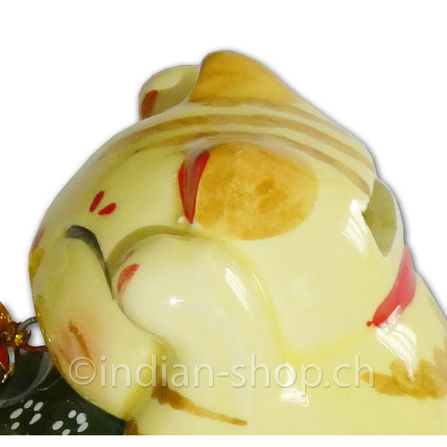 Chat Japonais Porte-Bonheur et Tirelire 6 cm Jaune