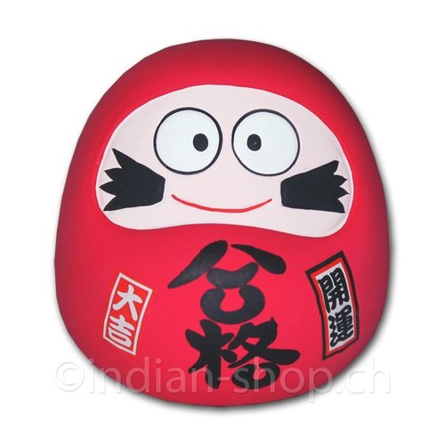 Porte Bonheur et Tirelire Daruma Rouge 9 x 8 cm