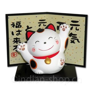 Japanese Lucky Cat with Medal