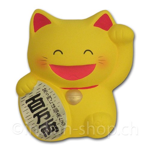 Porte-Bonheur Japonais Chat Jaune 10 x 10 cm