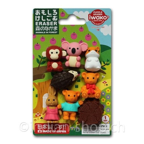 Iwako Iwako Erasers Animals in Forest Set