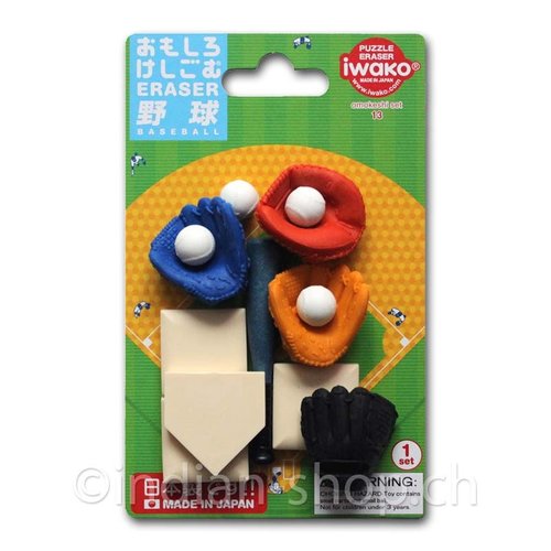 Iwako Iwako Erasers Baseball Set