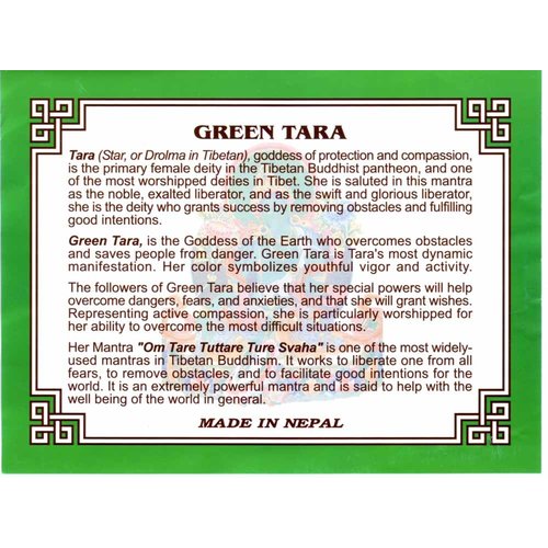 Drapeaux de Prière Tibétains - Green Tara