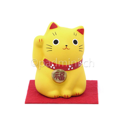 Chat Porte-Bonheur Japonais 4.5 x 5.5 cm - Diverses Couleurs