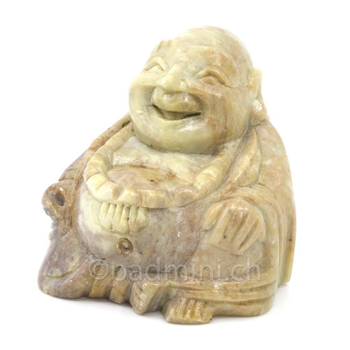 Räucherhalter aus Speckstein Glücksbuddha 5 cm