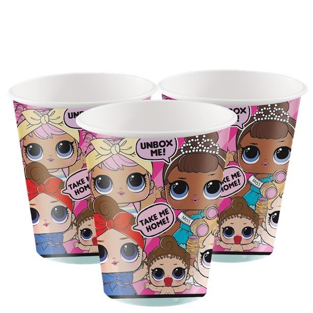 Papieren Bekers 'L.O.L. Surprise!' - 270ml - 8 stuks