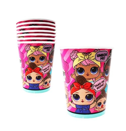 Papieren Bekers 'L.O.L. Surprise!' - 270ml - 8 stuks