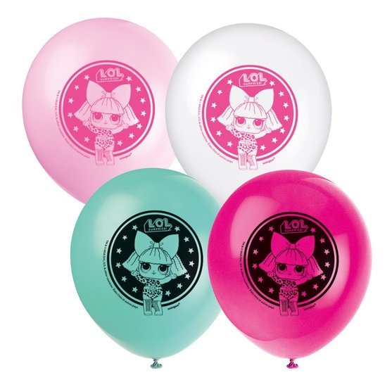 Latex Ballonnen 'L.O.L. Surprise!' Kinderfeestje - Ø33cm - 8 stuks