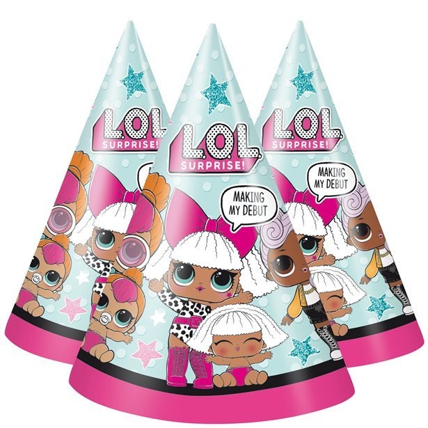 Feesthoedjes 'L.O.L. Surprise!' - Kinderfeestje - 8 stuks