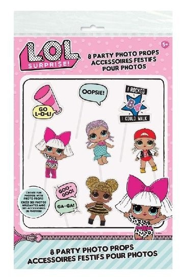 Photobooth Props 'L.O.L. Surprise!' - Kinderfeestje - 8 stuks