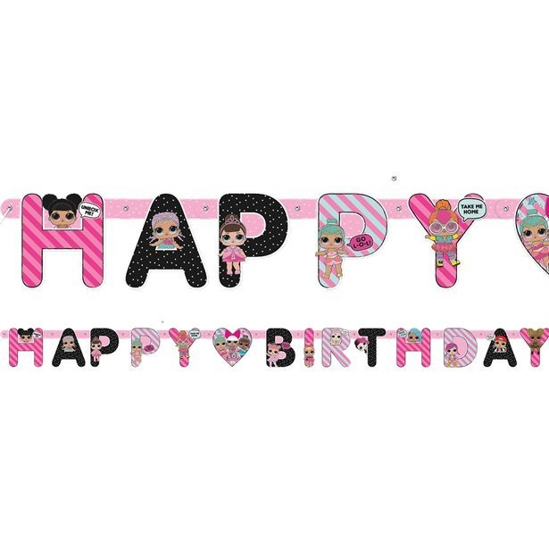 Slinger Happy Birthday 'L.O.L. Surprise!' - Kinderfeestje- 1 stuks