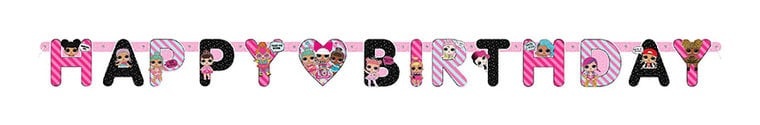 Slinger Happy Birthday 'L.O.L. Surprise!' - Kinderfeestje- 1 stuks