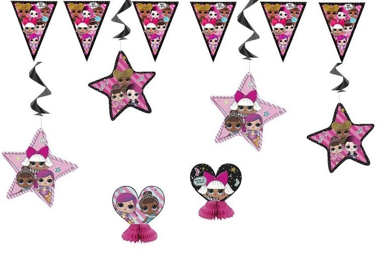 Feest Decoratie 'L.O.L. Surprise!' - Kinderfeestje - 1 Set (7 stuks)