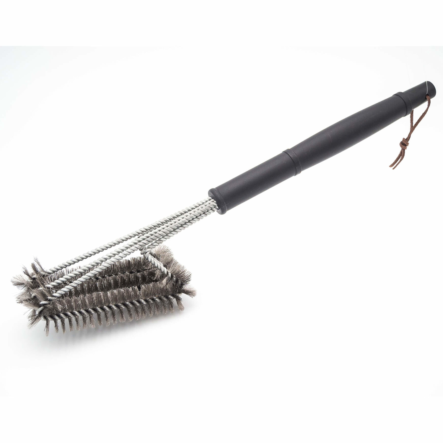 BBQ borstel lang met 3 roestvrijstalen borstelkoppen 44 cm