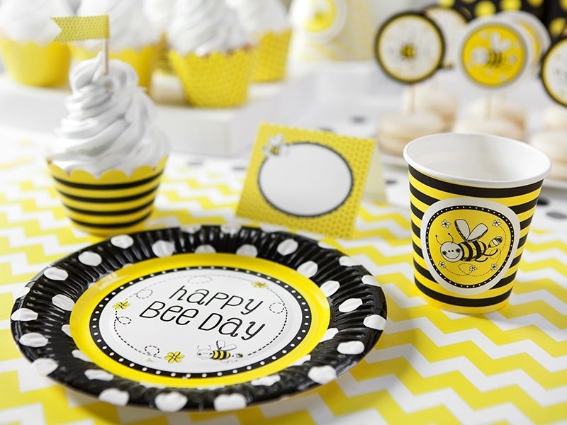Papieren Bekers - Bee - Bijen kinderfeestje - 6 stuks