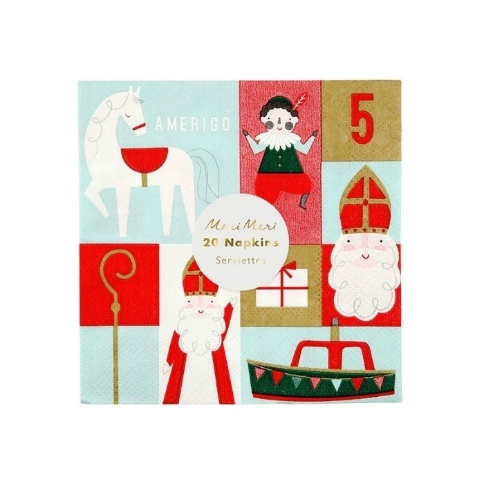 Servetten - Sint & Piet - Sinterklaasfeestje - 20 stuks