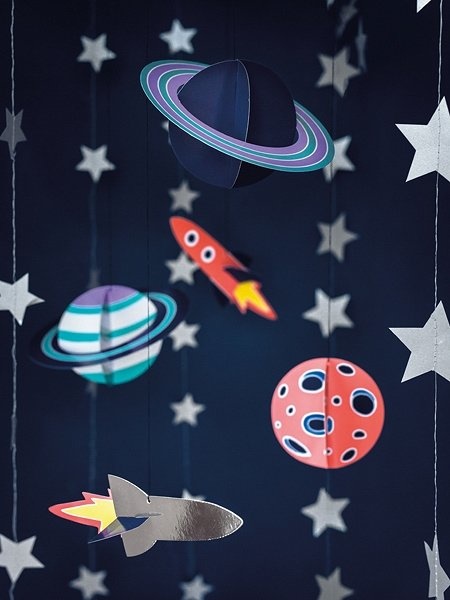 Slinger - Hangdecoratie Planeten - Space Party - Ruimte kinderfeestje - 1 set