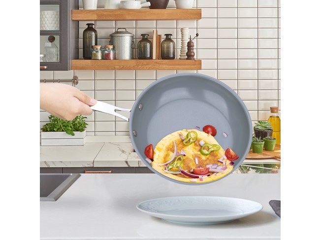 Pannenset green ceramic - 3-delig - non-stick - 20, 24, 28 cm