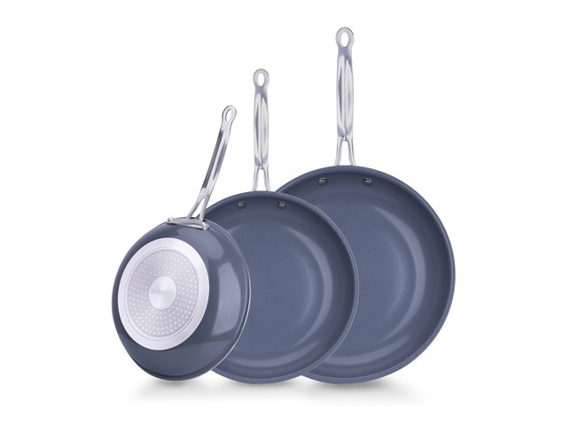 Pannenset green ceramic - 3-delig - non-stick - 20, 24, 28 cm