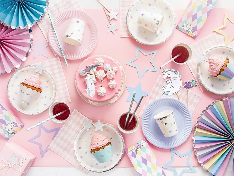 Papieren Bekers Unicorn - Make a Wish - Eenhoorn thema kinderfeestje - 6 stuks